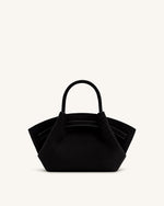 Hana Mini Faux Suede Tote Bag - Black