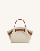 Hana Mini Tote Bag - Brown Canvas