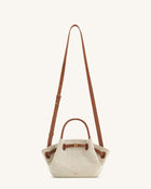 Hana Mini Tote Bag - Brown Canvas