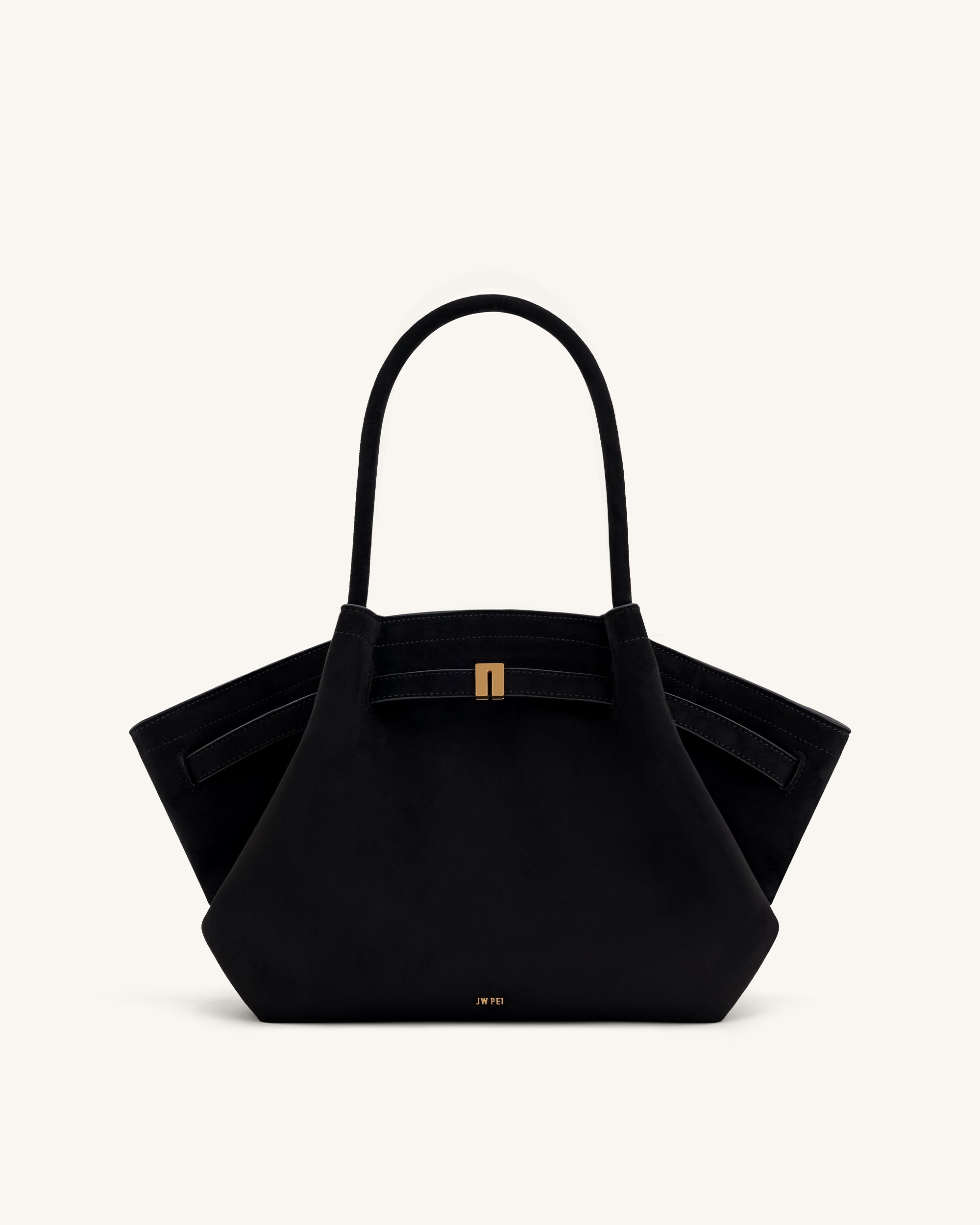 HanaMediumFauxSuedeToteBag-Black