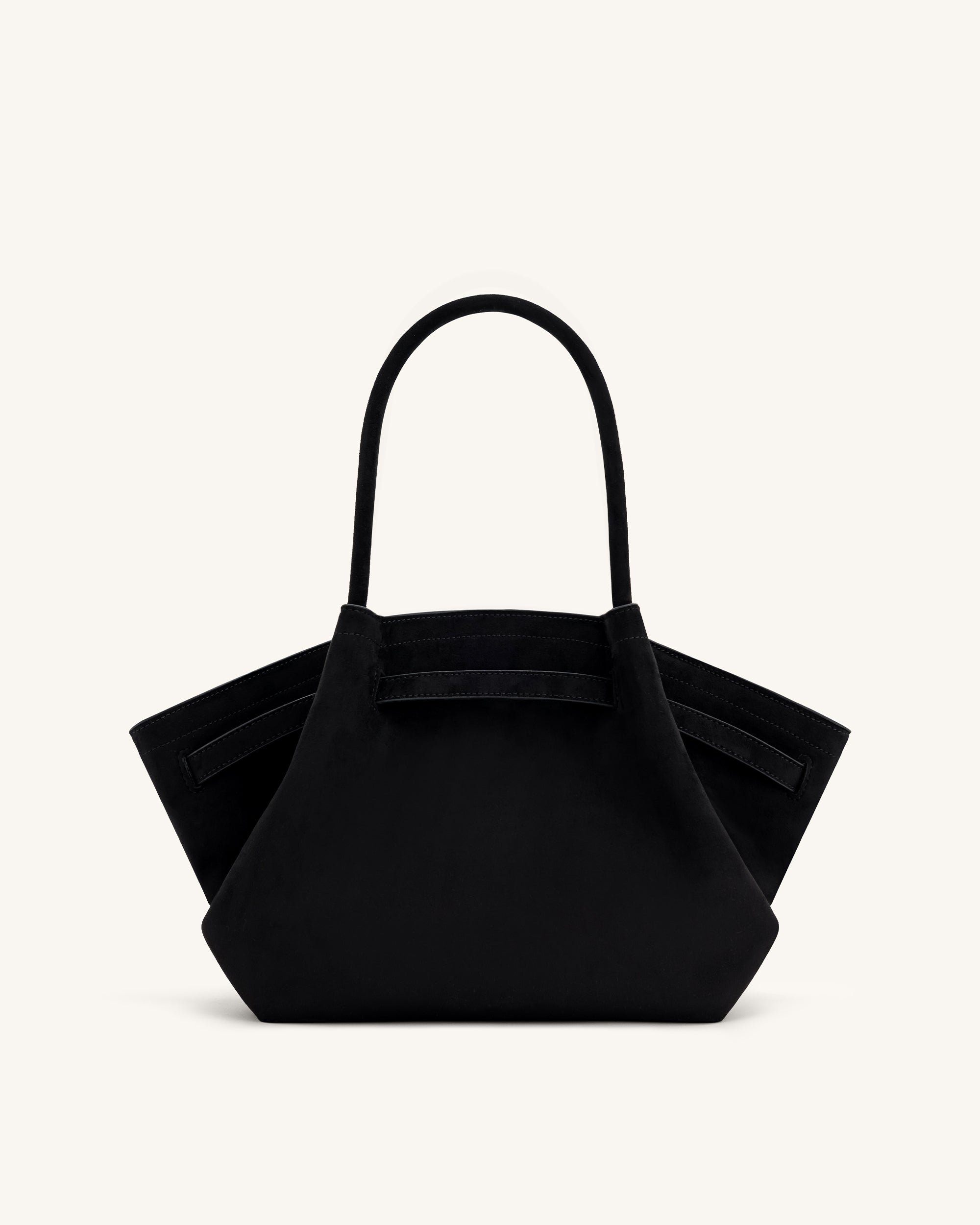 Hana Medium Faux Suede Tote Bag - Black