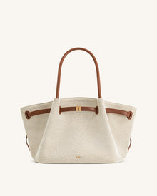 Hana Medium Tote Bag - Brown Canvas