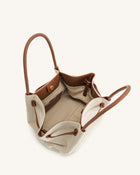 Hana Medium Tote Bag - Brown Canvas