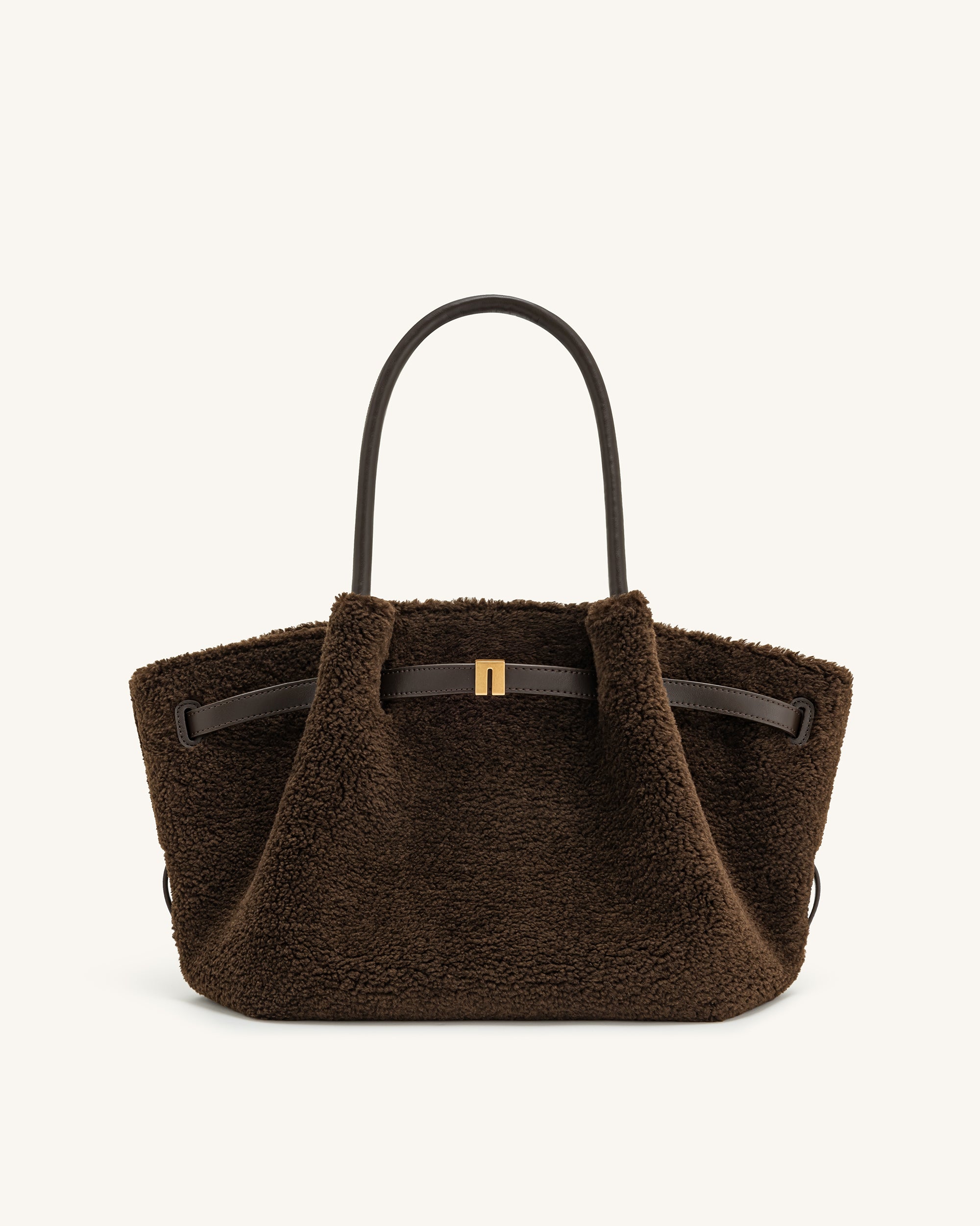 Brown Faux Fur The Tote store Bag