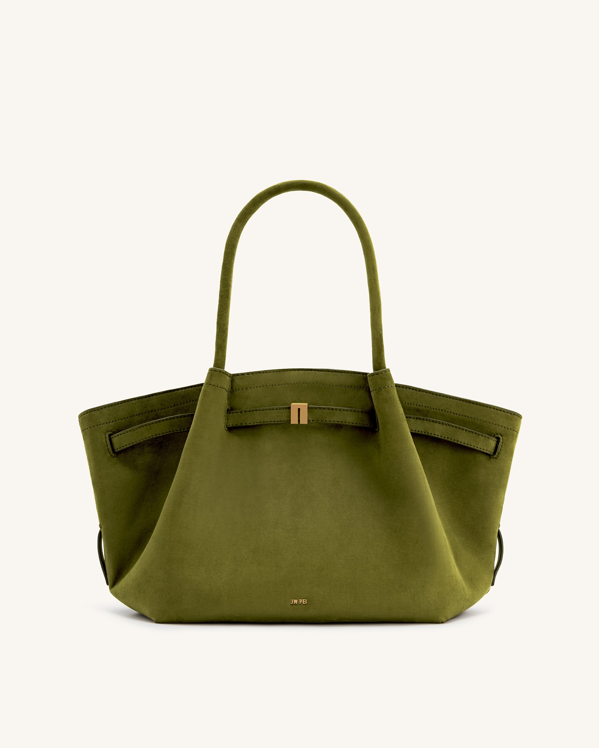 Green suede tote bag best sale