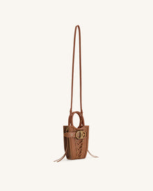 FEI Crushed Straps Phone Bag - Brown