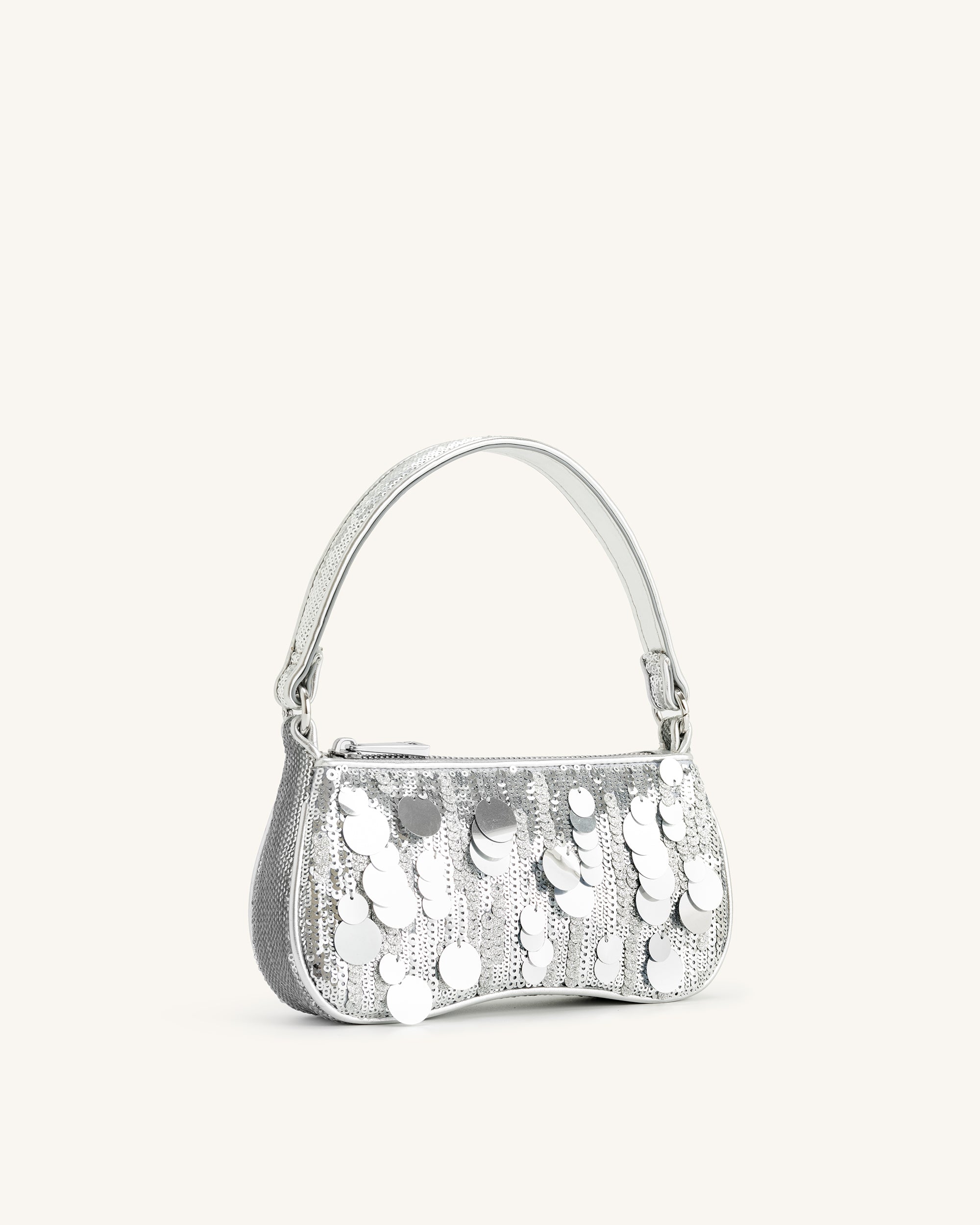 Silver cheap shimmer bag