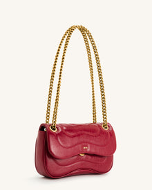 Tina Quilted Chain Crossbody - Claret