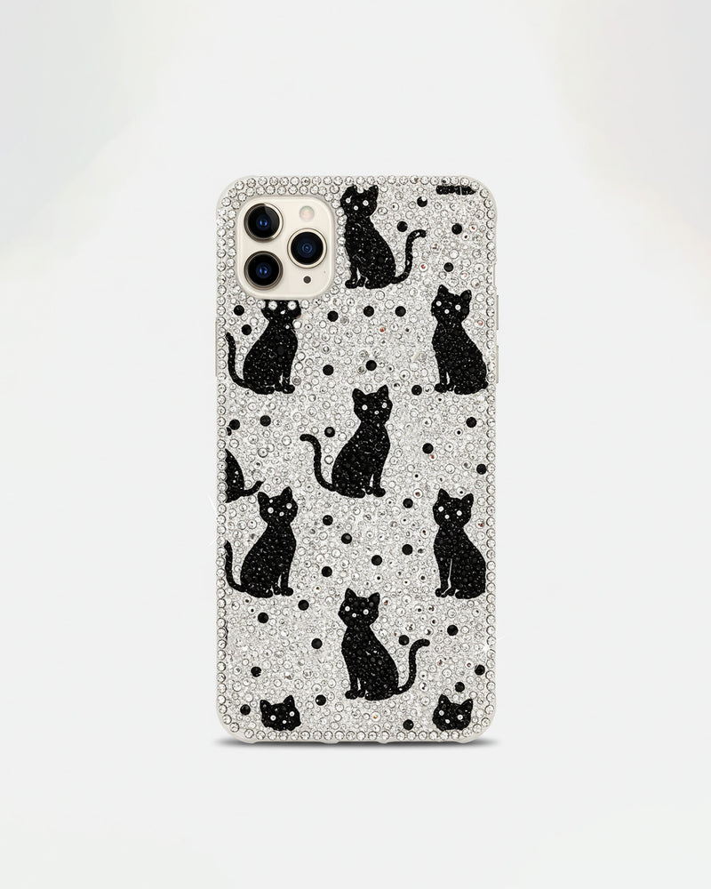 Cat Phone Case - Black/White