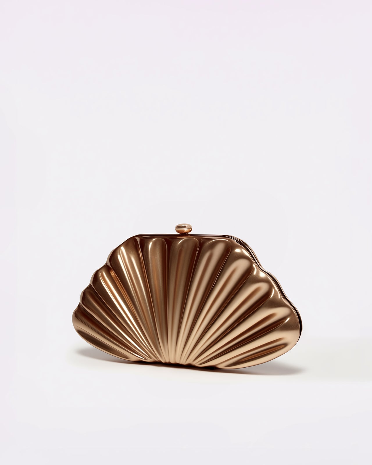 Eleanor Scallop Clutch - Bronze