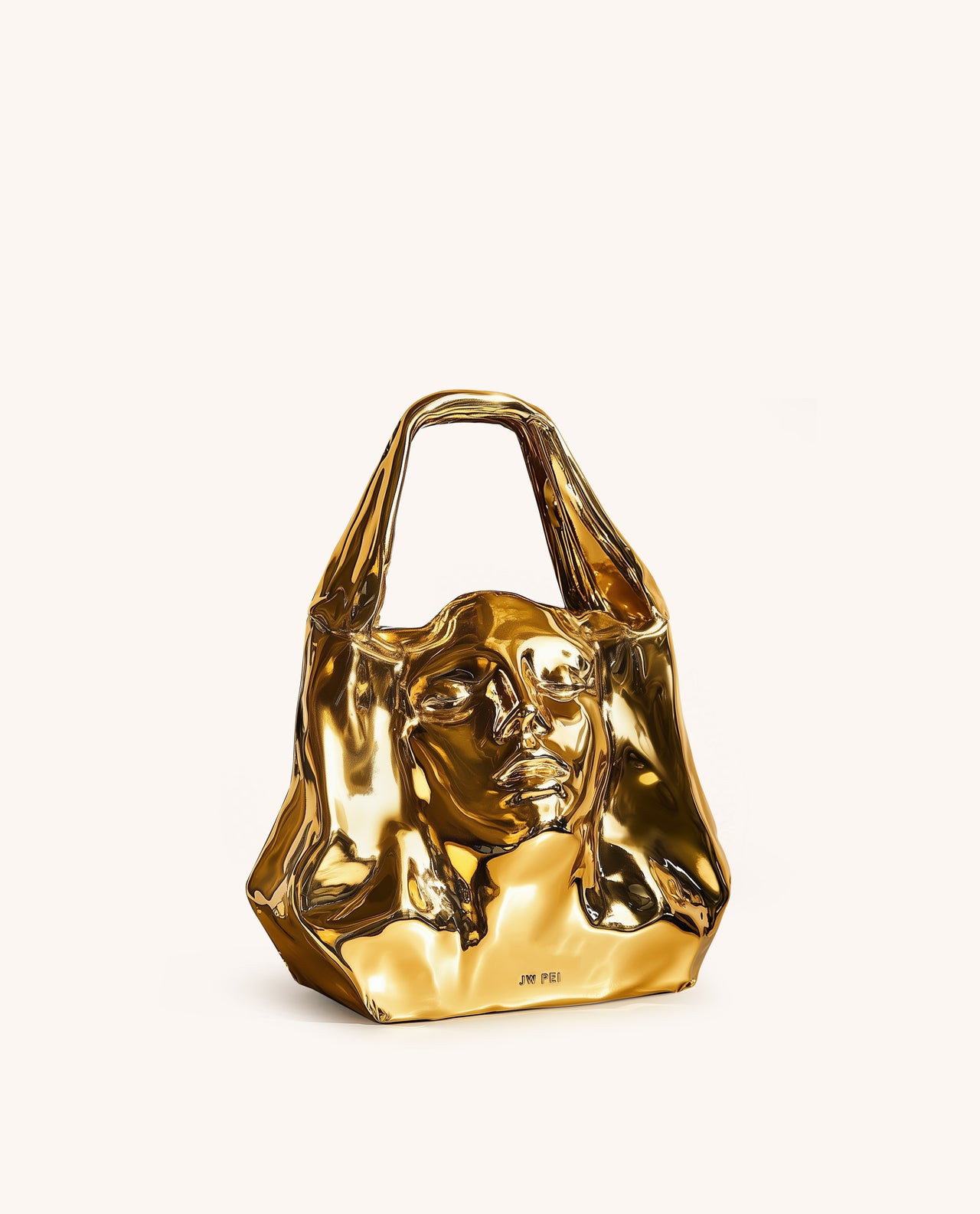 Zoey Metallic Face Clutch - Gold