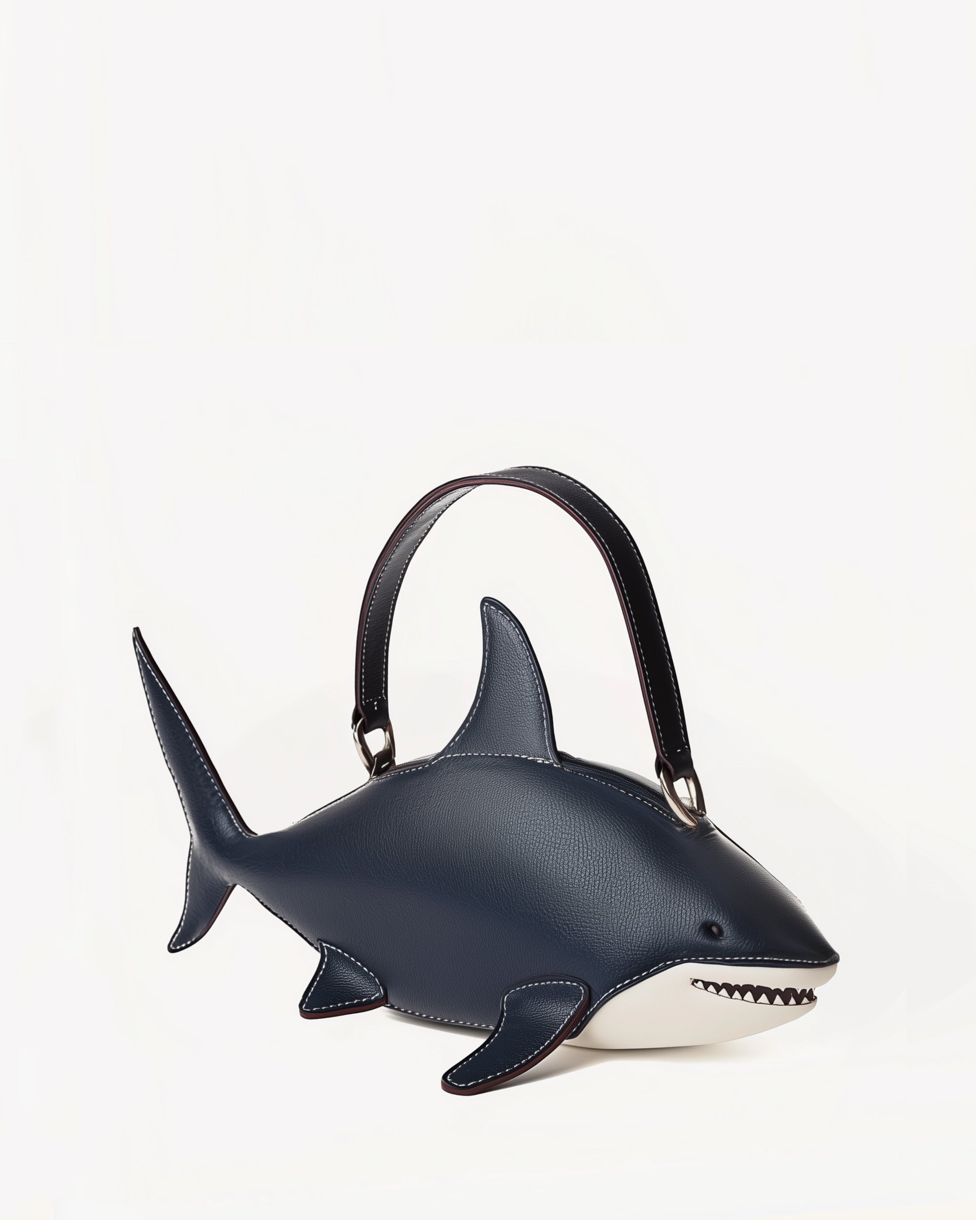 Ruby Shark-Shaped Tote Bag - Navy