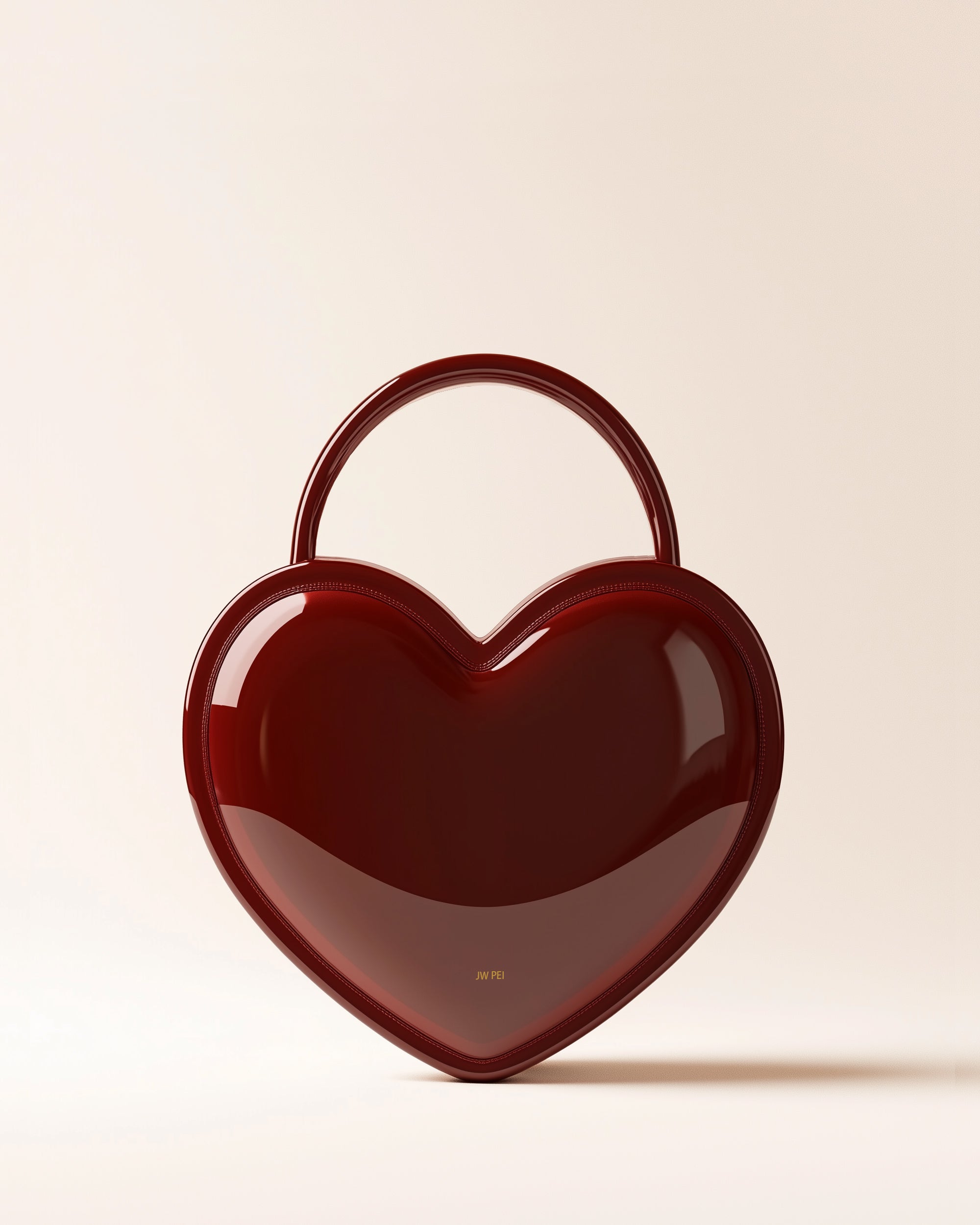 Faith Heart-Shaped Handbag - Red