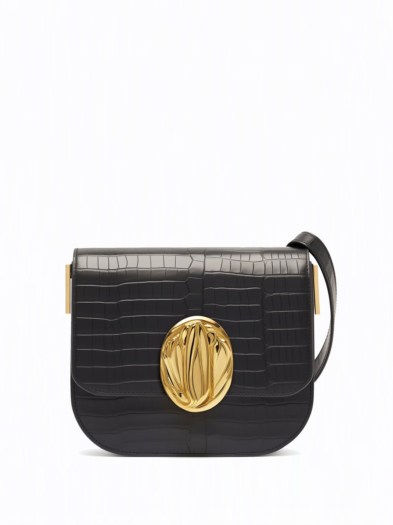 Lily Oval Crossbody Bag - Black