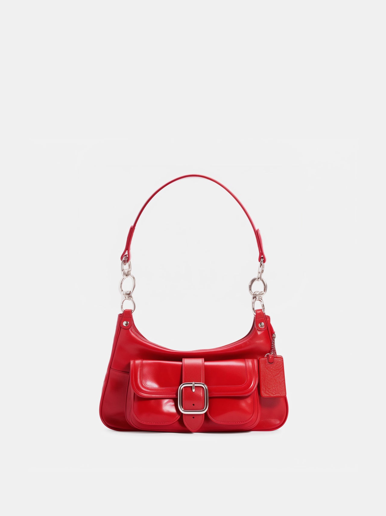 Audrey Curve Shoulder Bag - Red