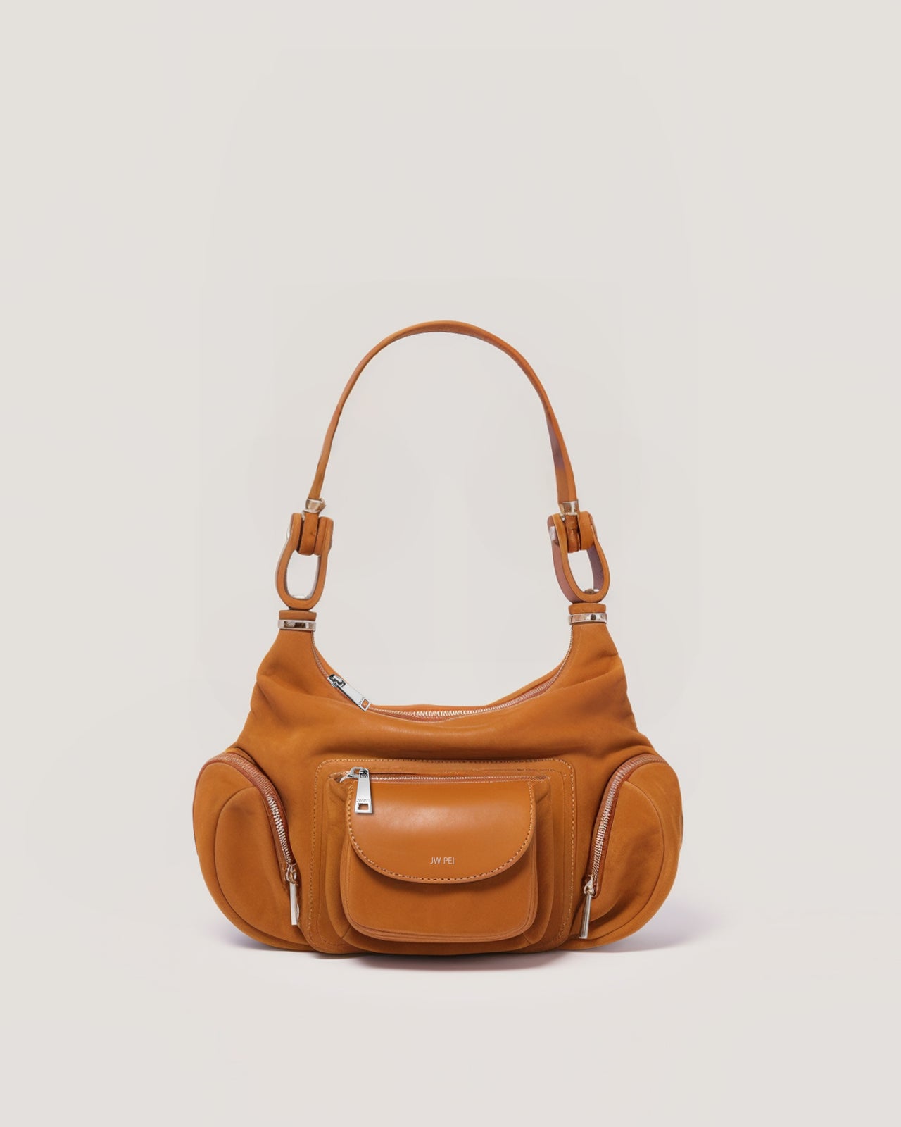 Elizabeth Cognac Utility Shoulder Bag - Brown