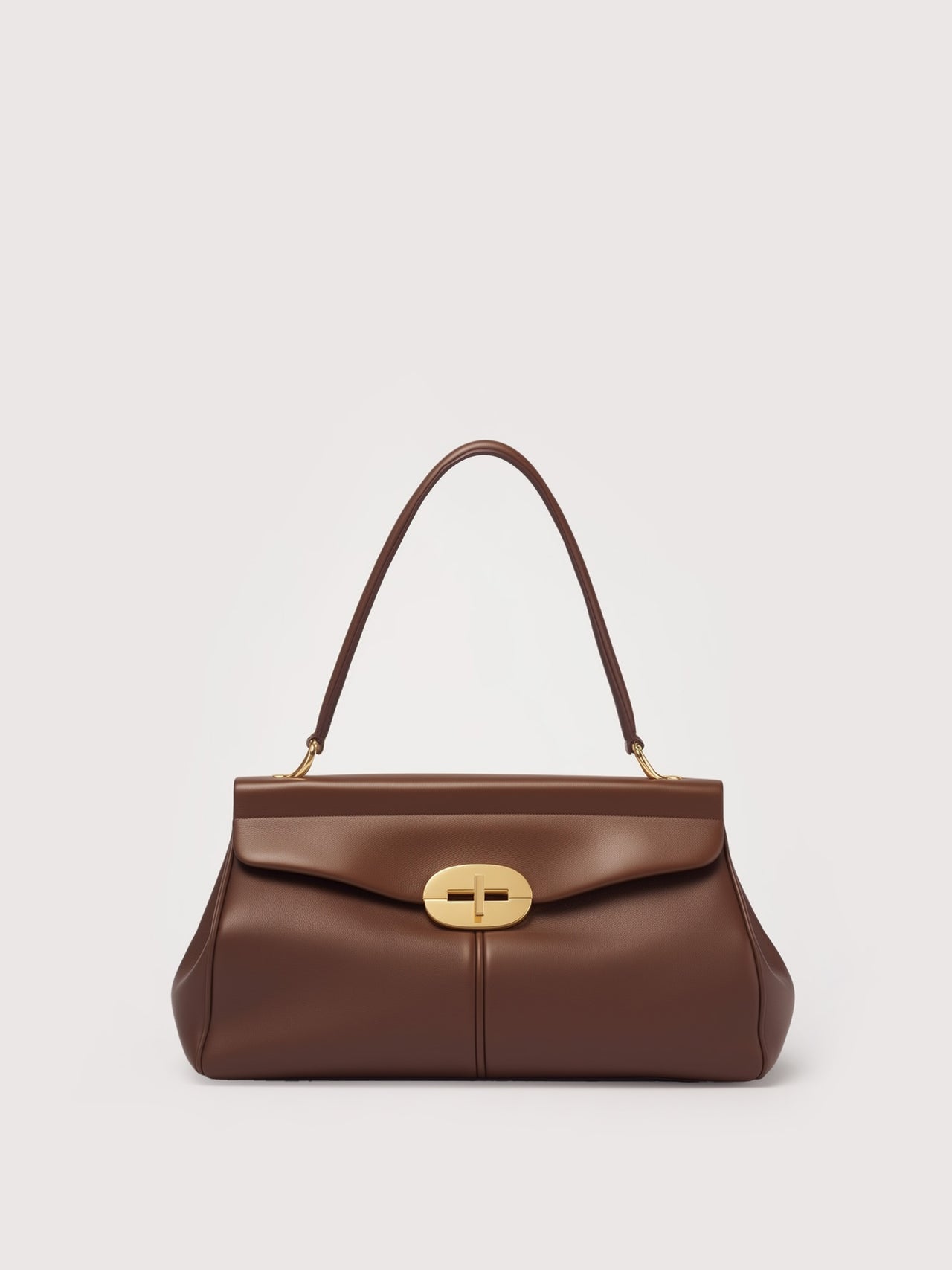 Elizabeth Elongated Shoulder Bag - Brown