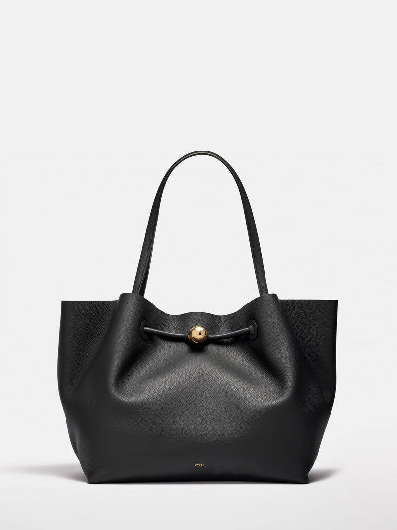 Chloe Oversized Leather Tote Bag - Black