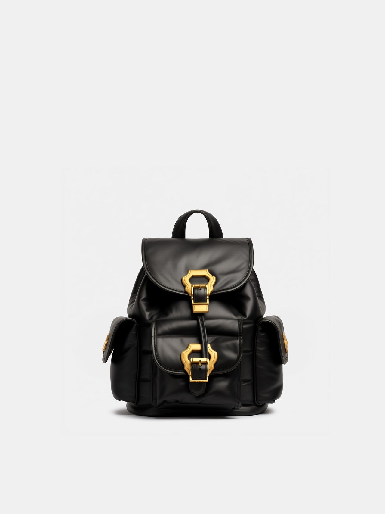 Amelia Quilted Backpack - Black