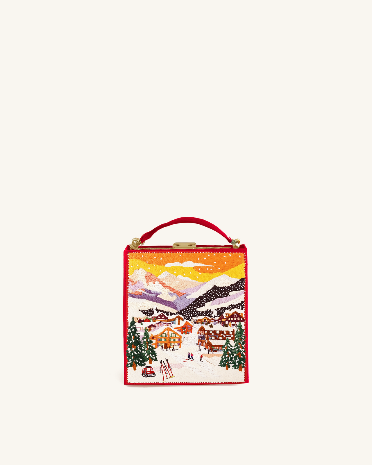 Savannah Alpine Sunset Book Clutch - Red