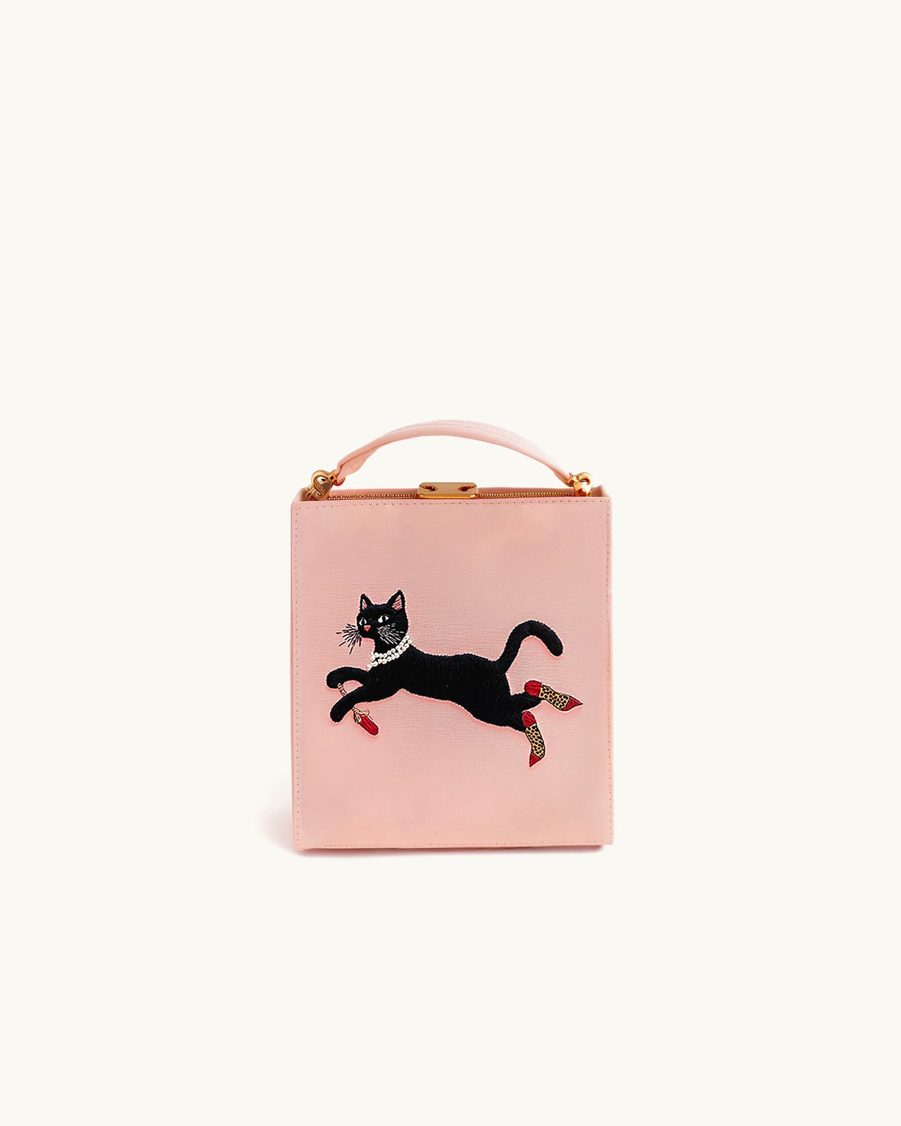 Aurora Leaping Cat Book Clutch - Pink