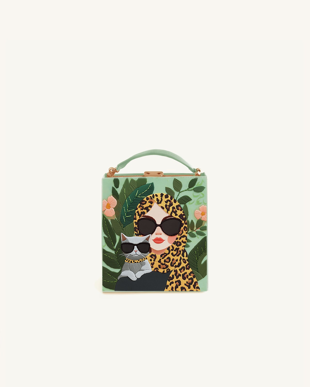 Violet Jungle Glam Box Bag - Multicolor