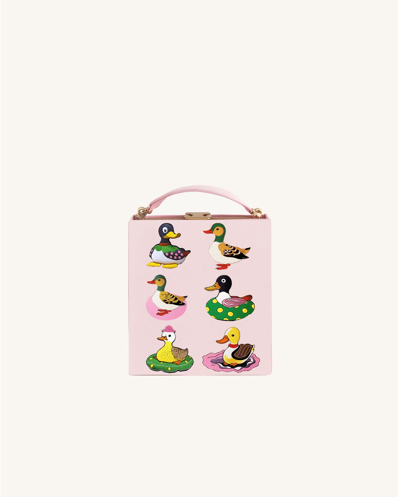 Ivy Duck Basket Box Clutch - Pink