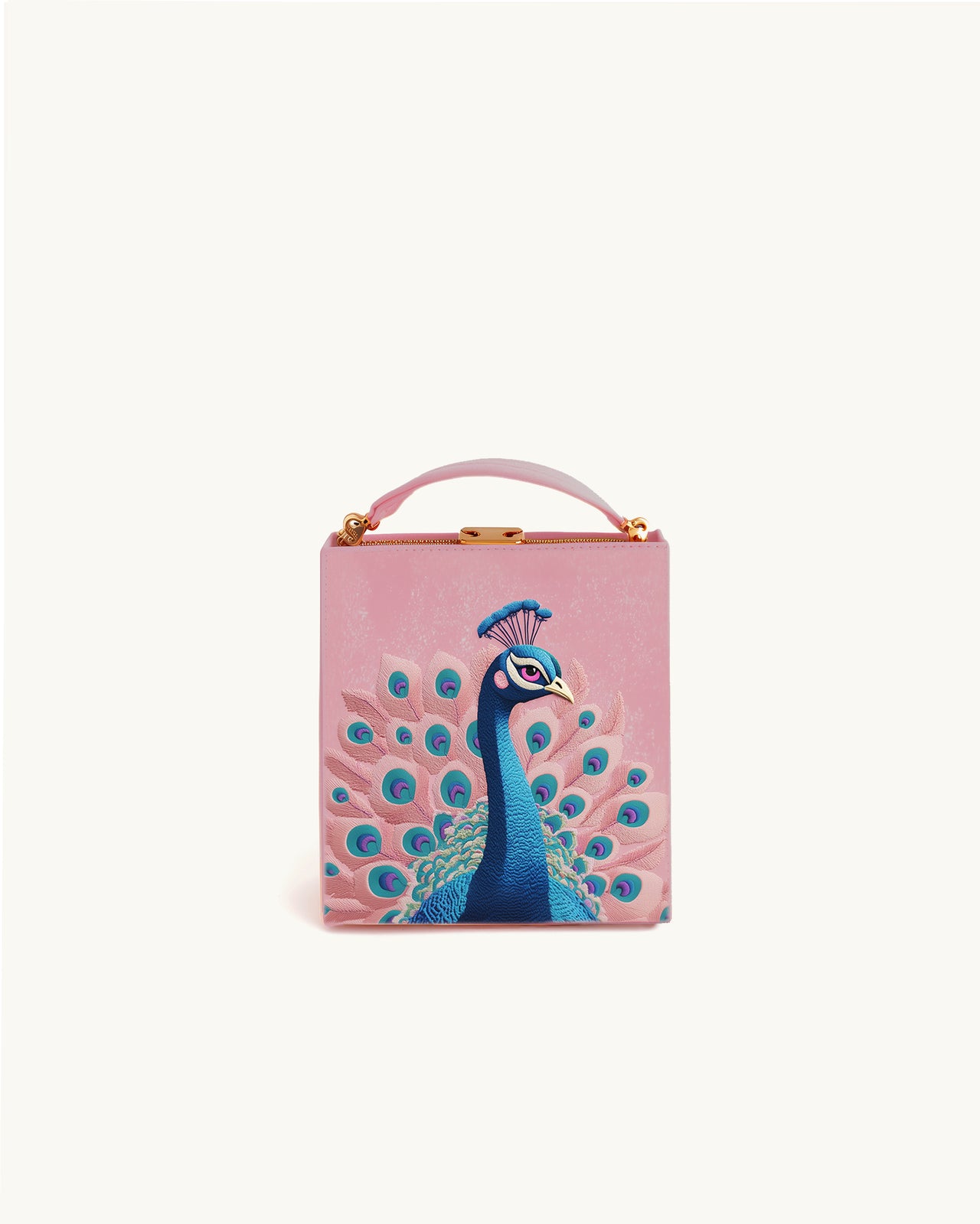 Clarisse Peacock Box Clutch - Multicolor