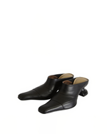 Bailey Square-Toe Heeled Mules - Black