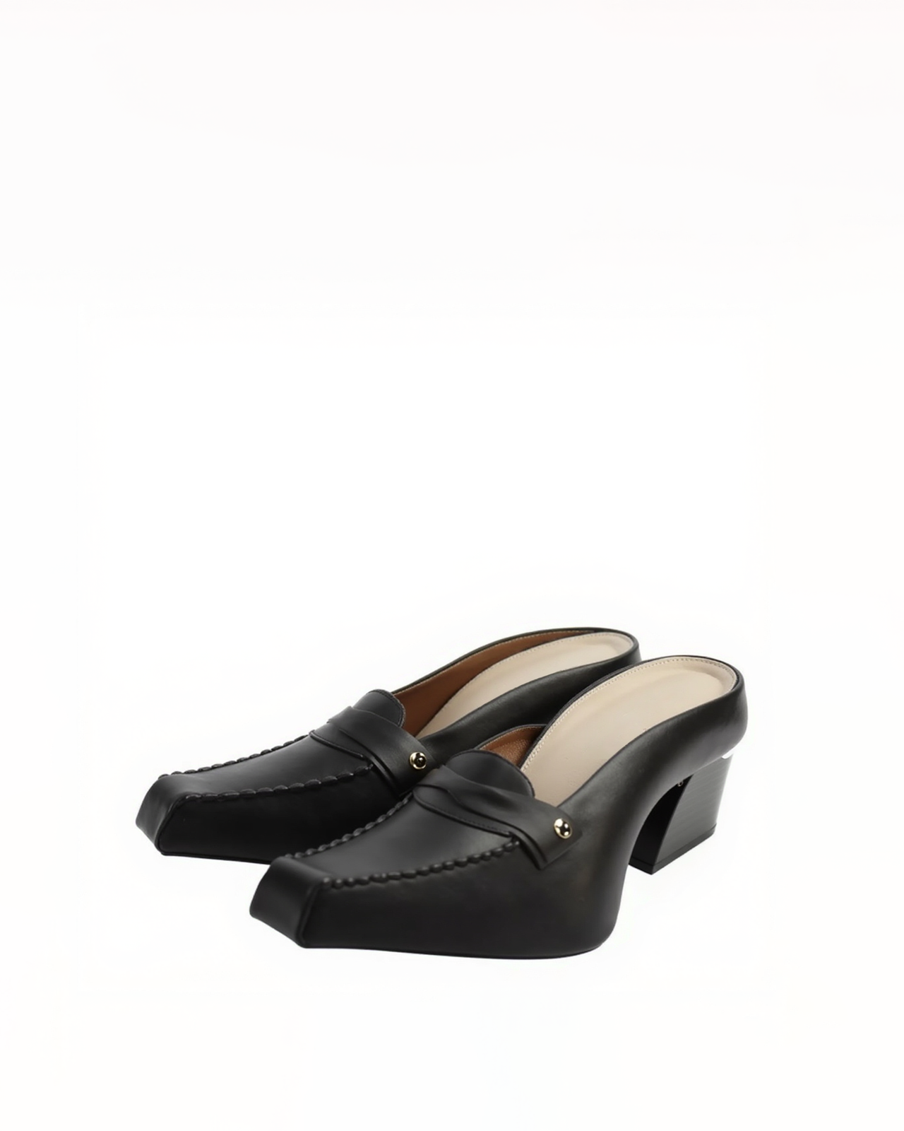 Amara Loafer Mules - black