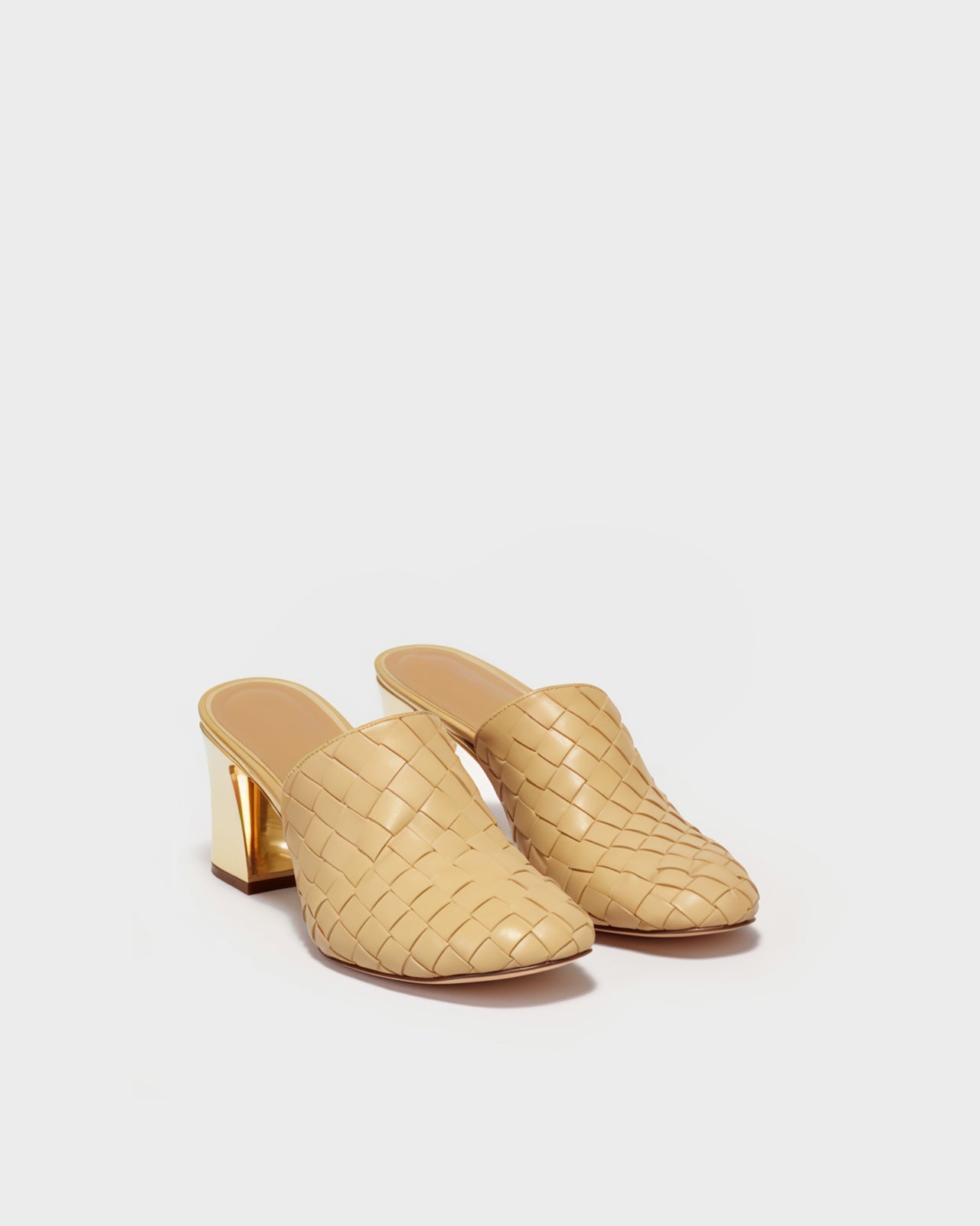 Mia Croc-Embossed Mules - Yellow