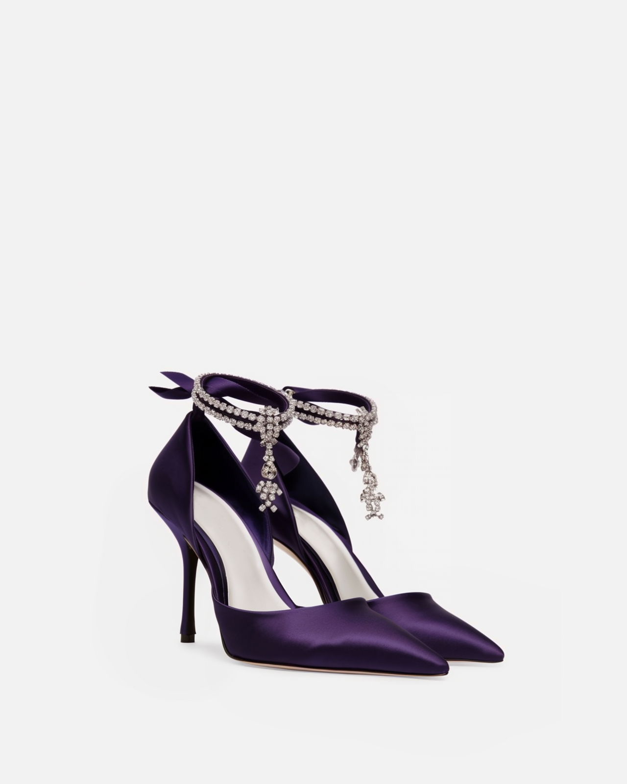 Taylor Crystal-Embellished Heels - Purple