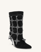 Eliza Star Cutout Ankle Boots - Black