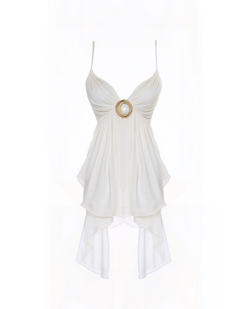 Sophisticated High-Low Dress - Ivory