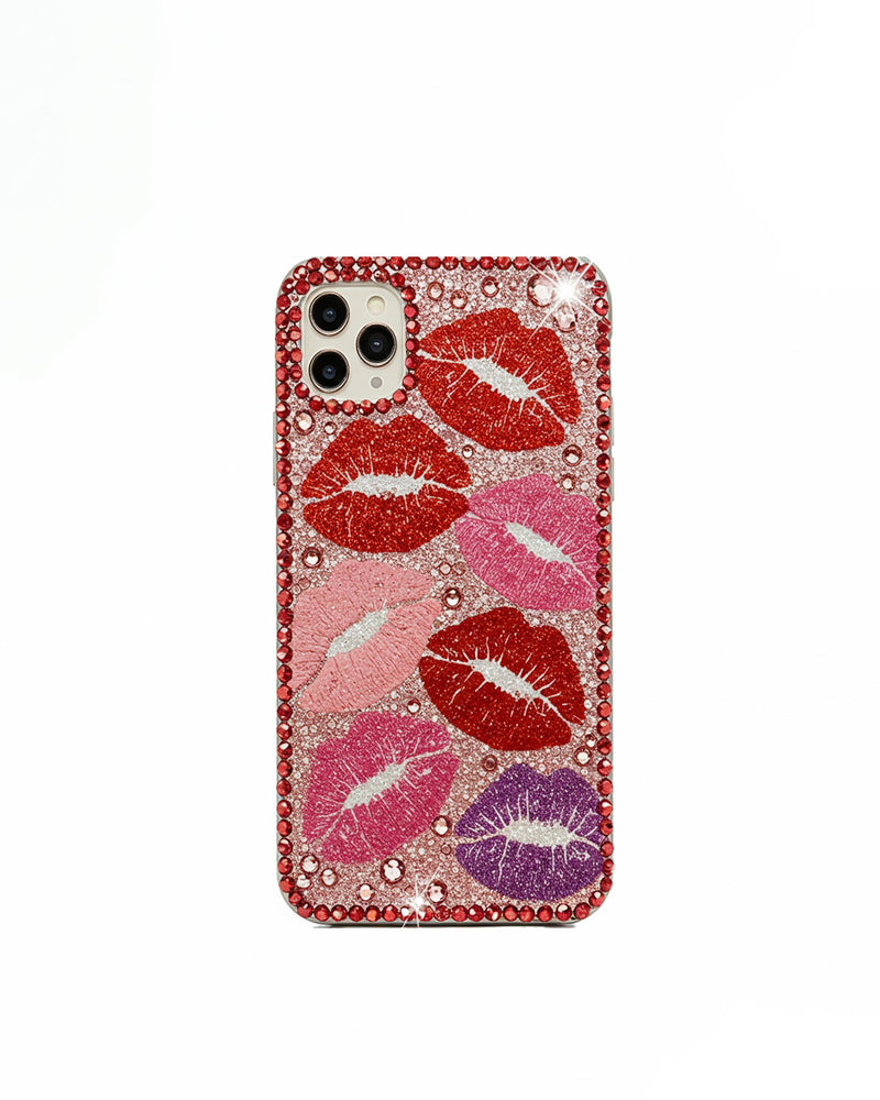 Kiss of Glamour Phone Case - Multicolor Red