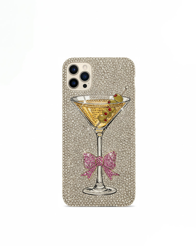 Sparkling Martini Phone Case - Multicolor Silver