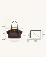 Hana Medium Tote Bag - Dark Brown