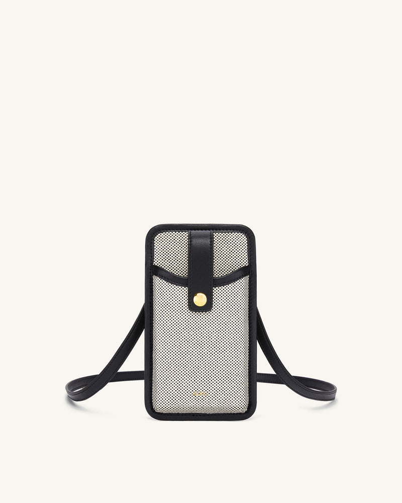 Aylin Canvas Phone Bag - Black