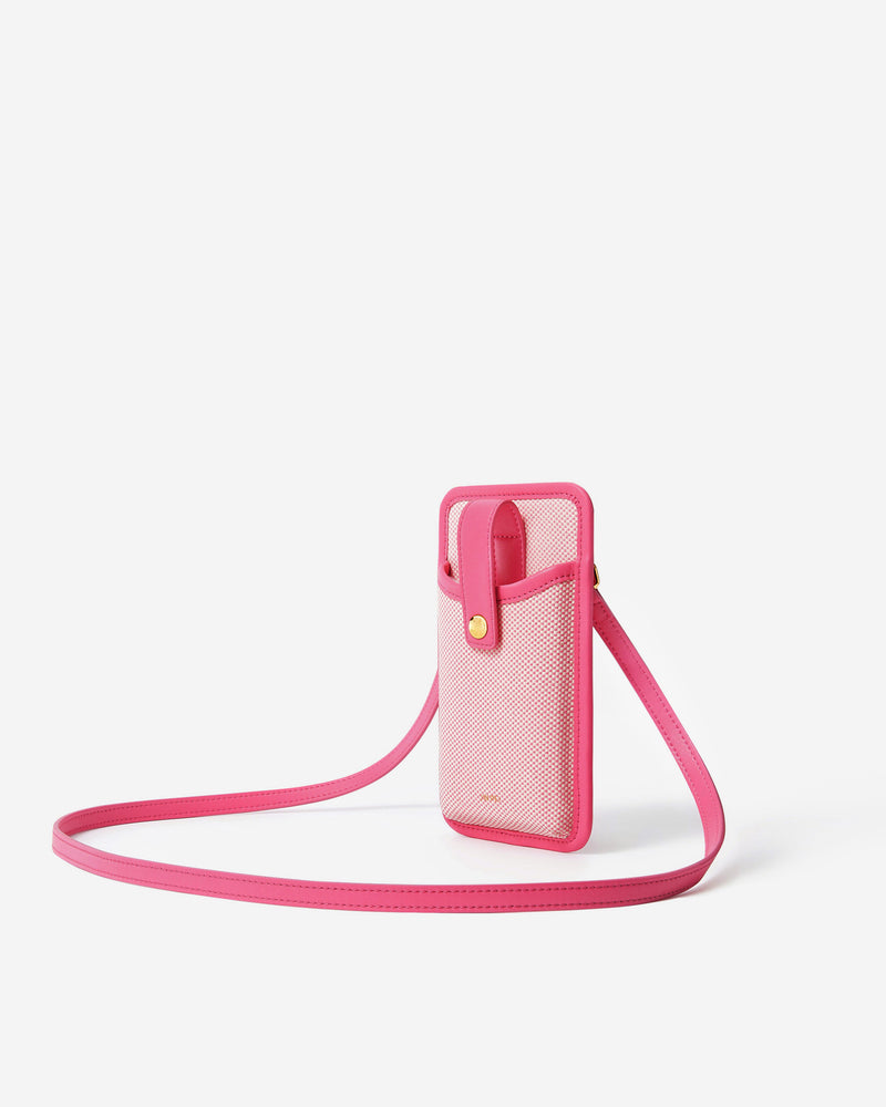 Aylin Canvas Phone Bag - Rose Red