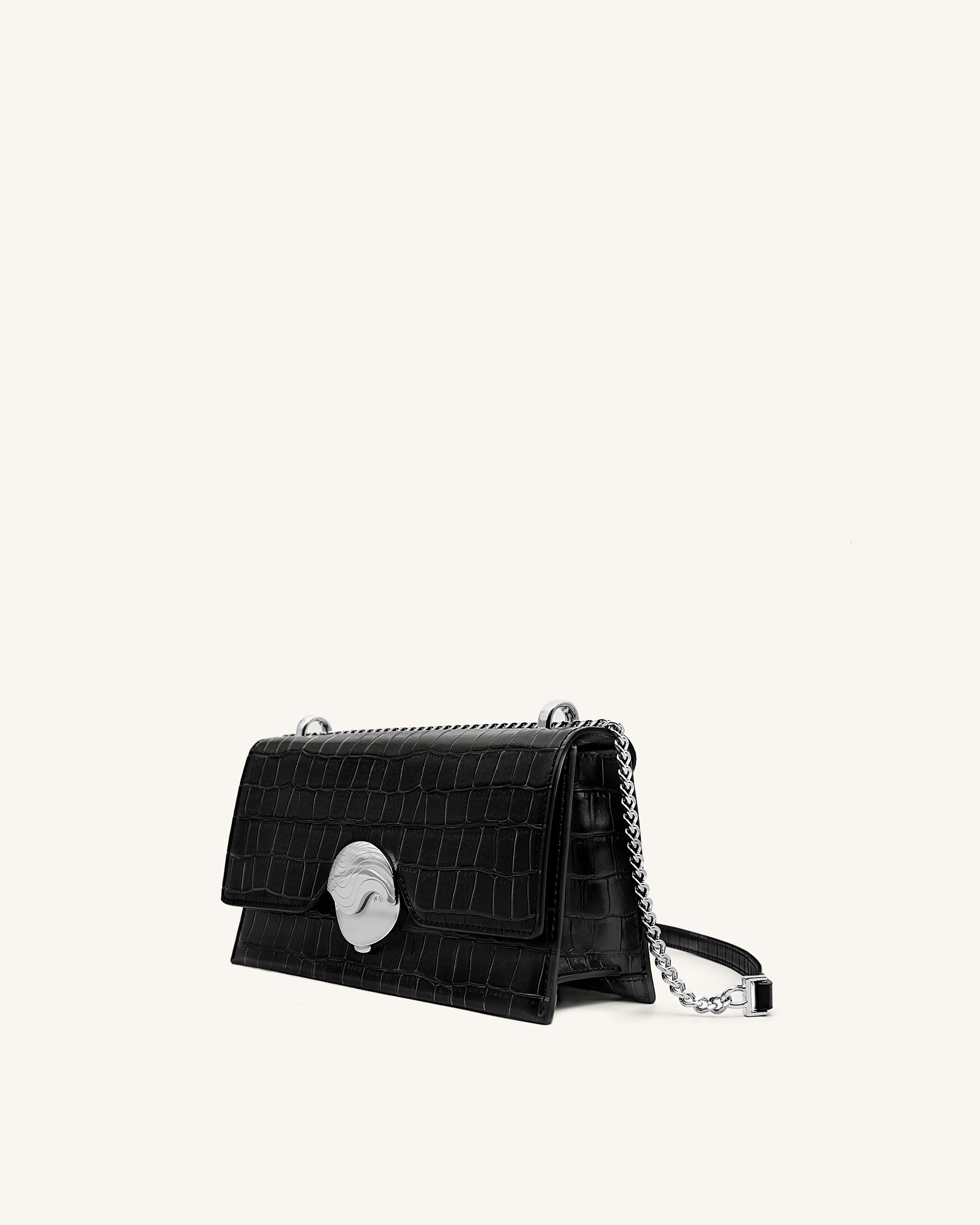 Jade Chain Bag - Black Croc - JW PEI