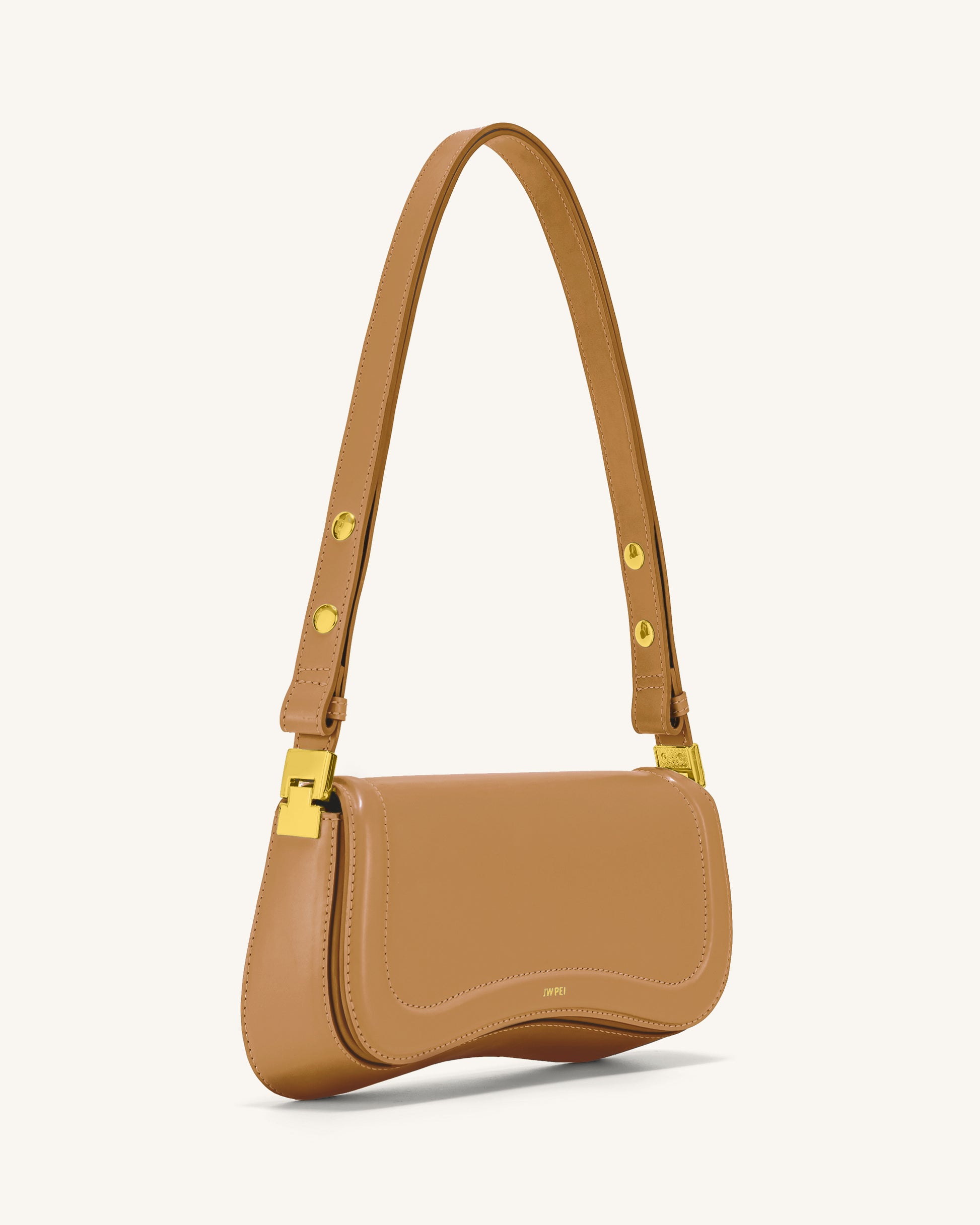JW PEI Carly Saddle Bag - Acorn Brown Croc: Handbags