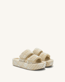 Lexi Terry Slide Sandal - OatMilk