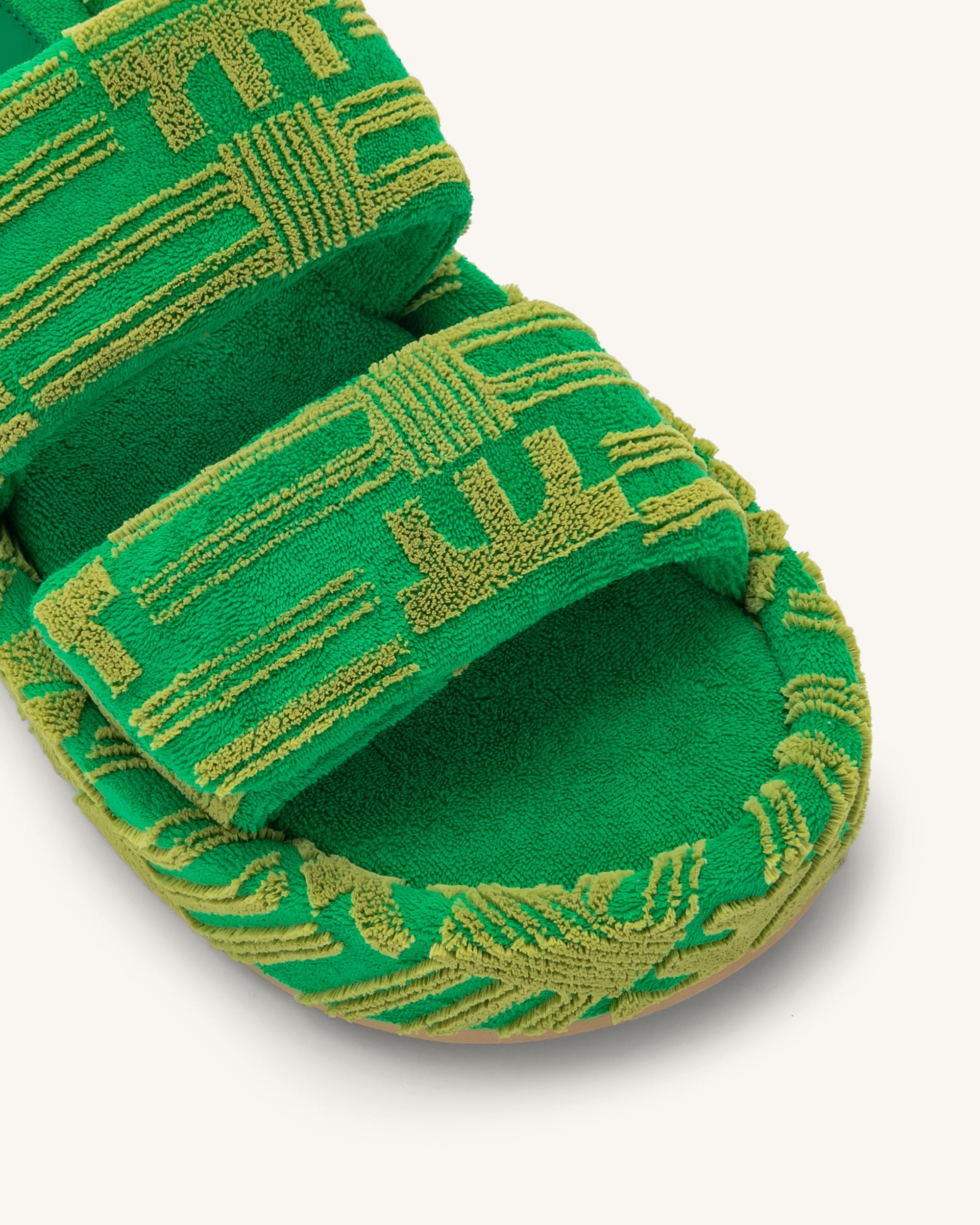 Lexi Terry Slide Sandal - Green