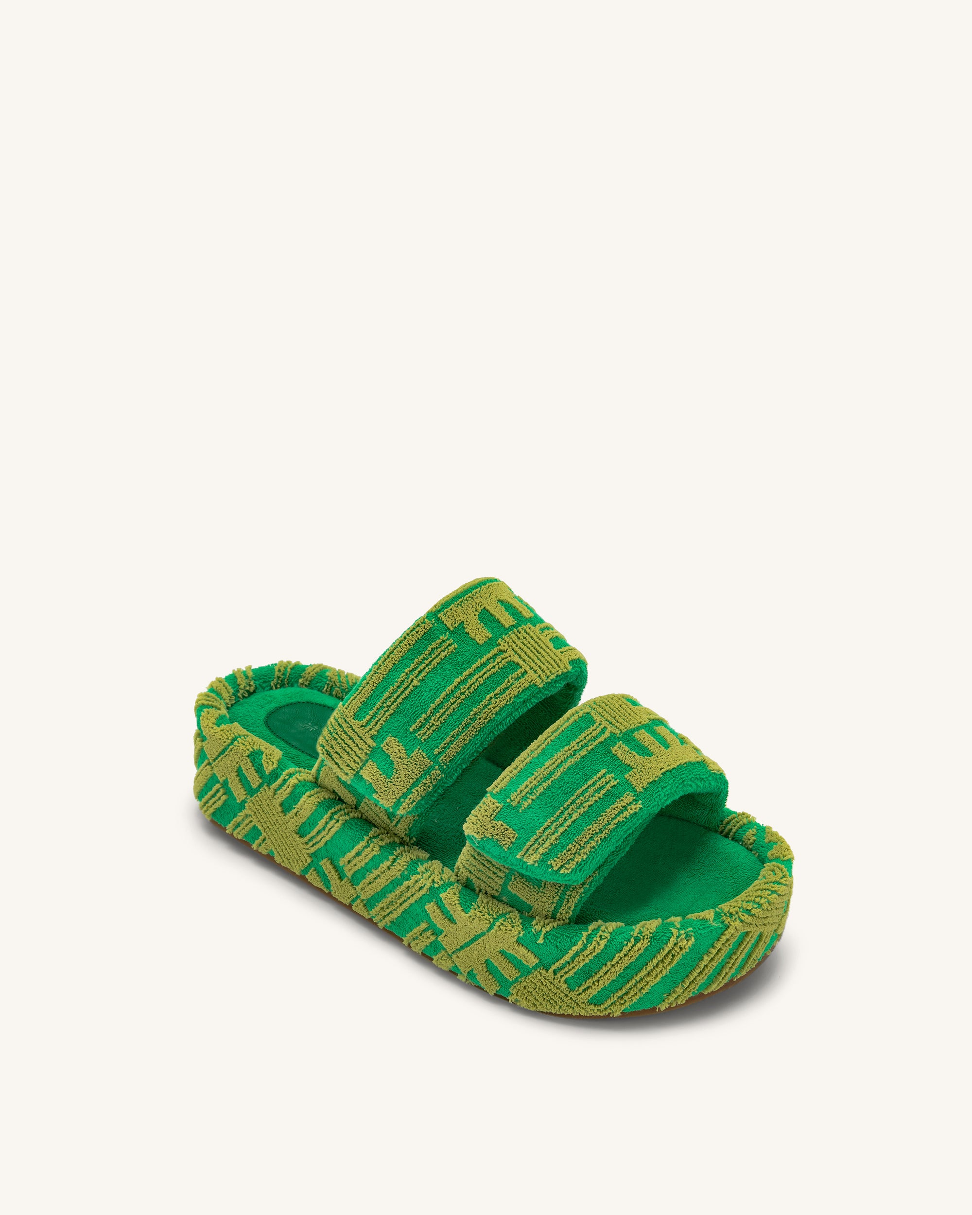 Lexi Terry Slide Sandal - Green - JW PEI