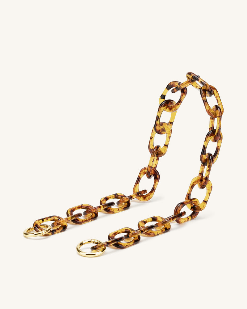 Mya Tortoiseshell Acrylic Chain Strap