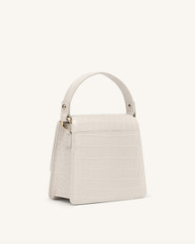 FAE Top Handle Crossbody - Ivory Croc