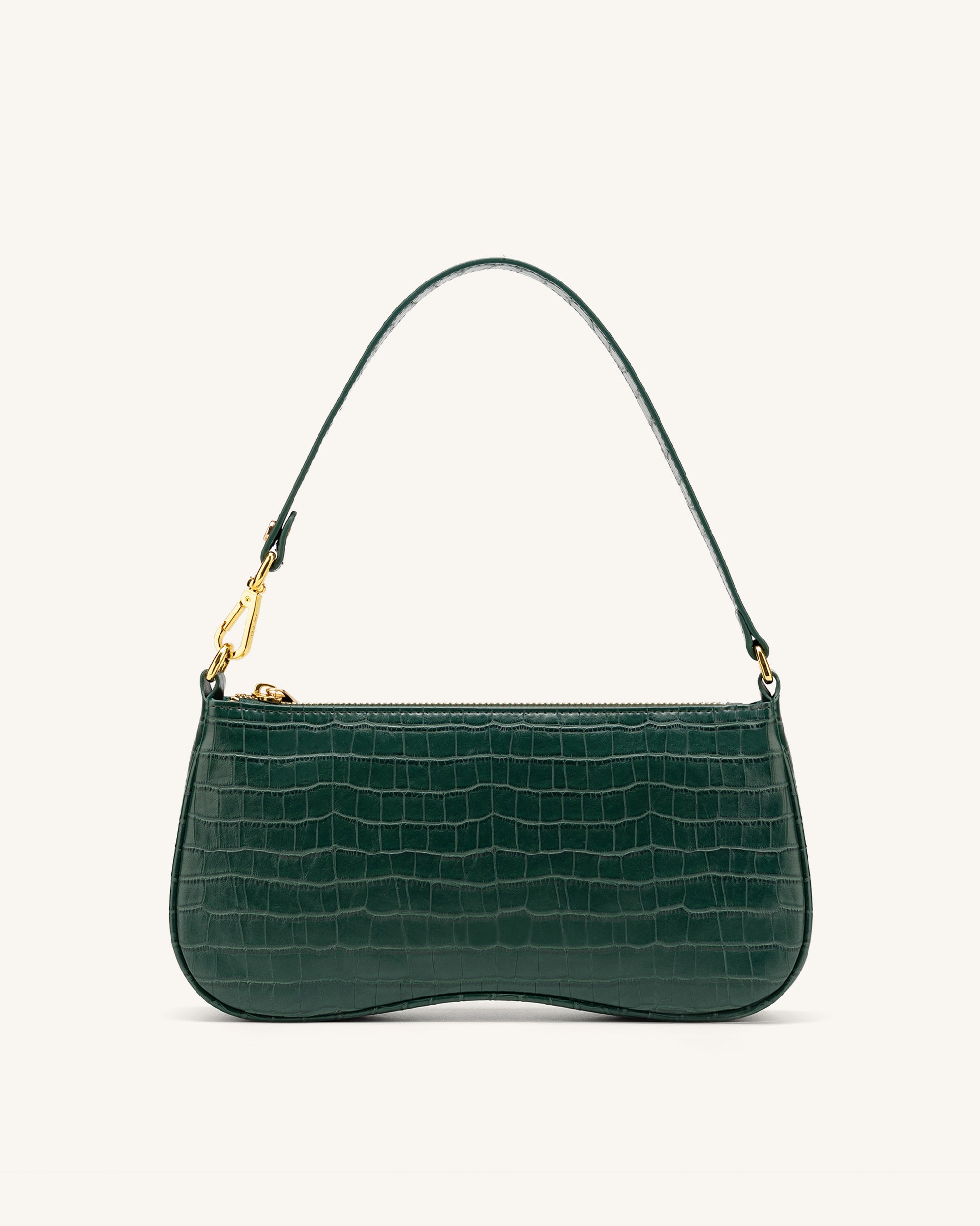 Marc Jacobs Women Dark Green Clutch Bag Leather Solid Lined Zipper Casual  Purse | eBay