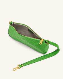 Eva Shoulder Handbag - Grass Green Ostrich