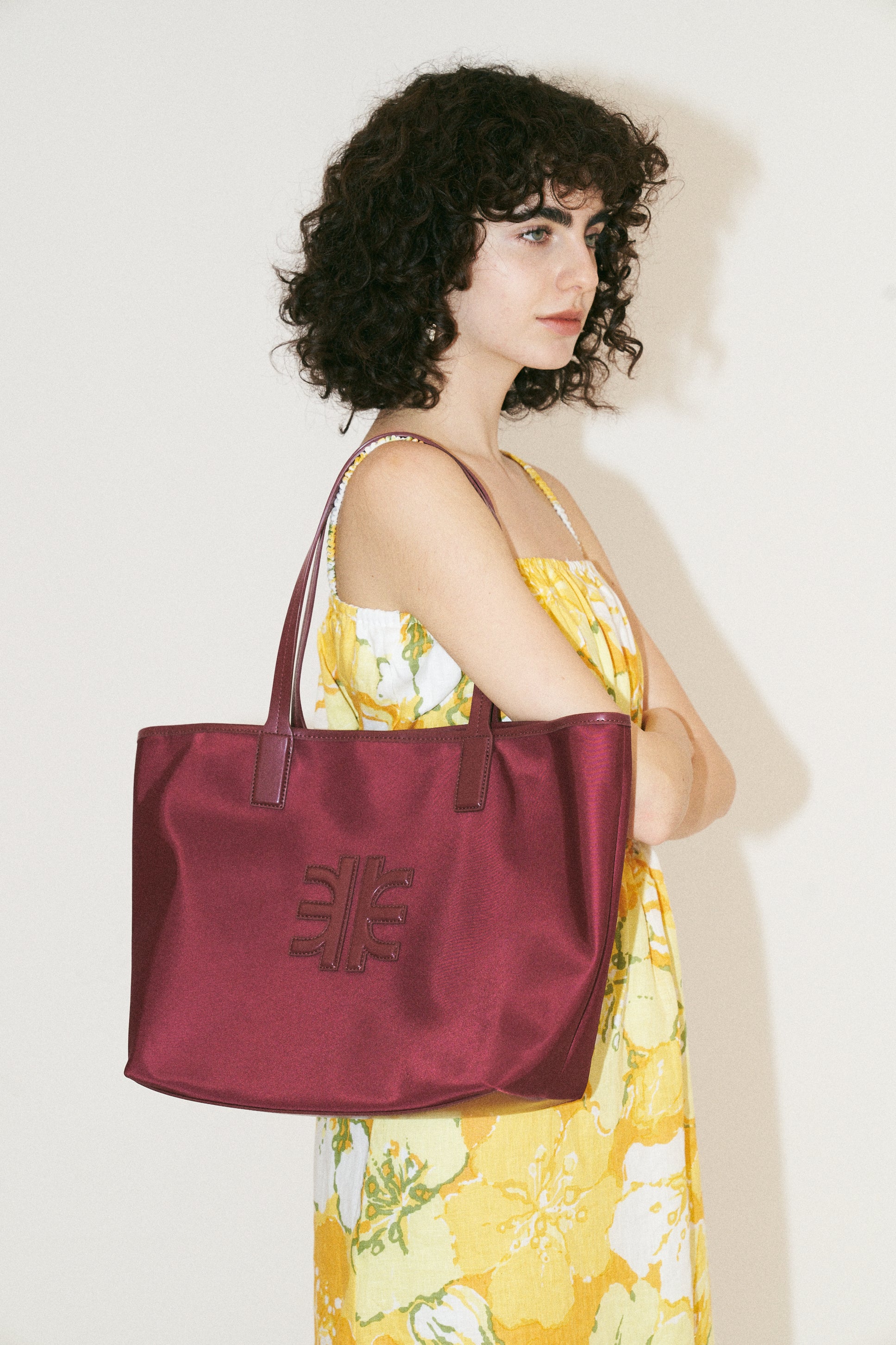 Cathy Nylon Tote Bag Bordeaux Red Online Shopping JW Pei