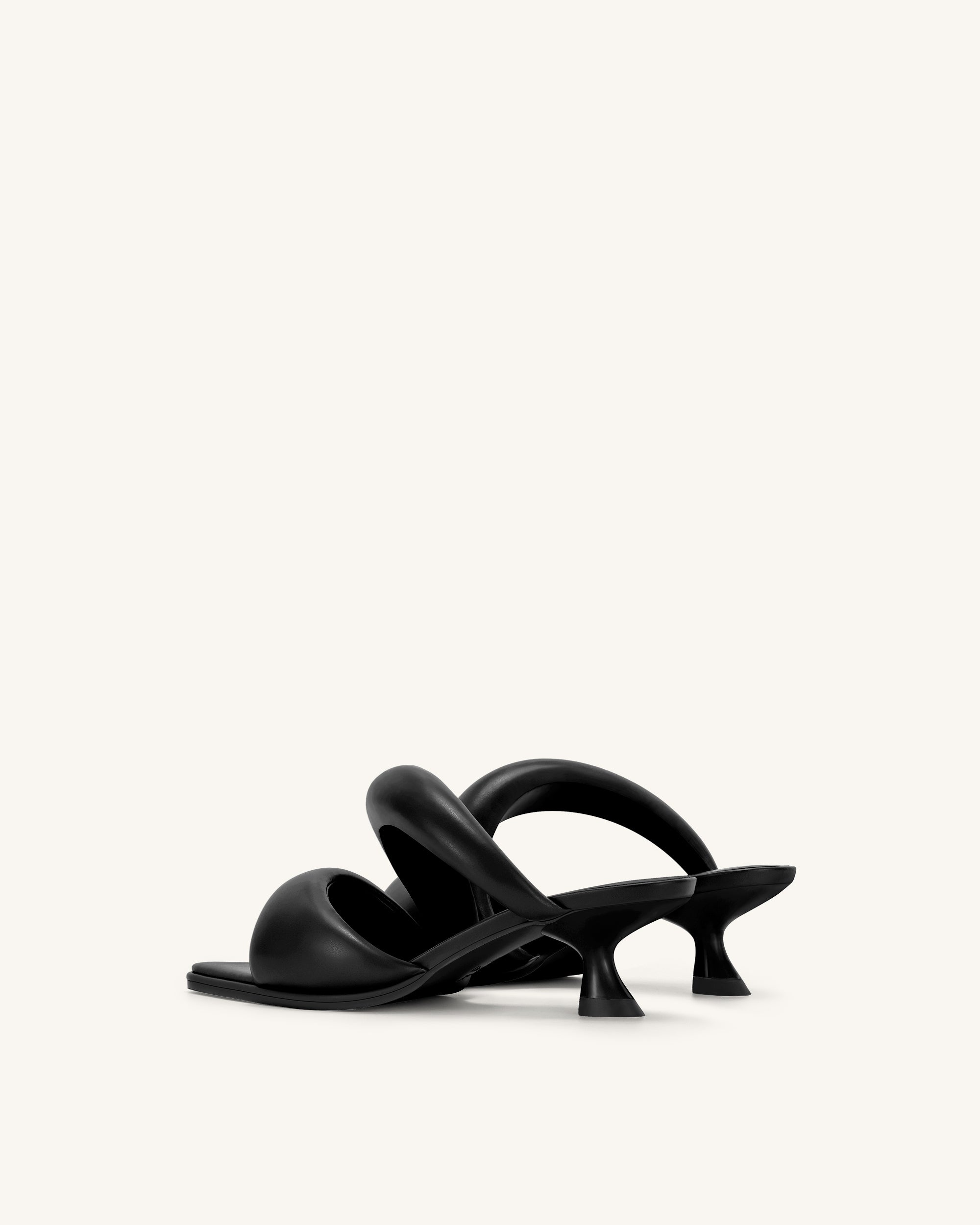 JW Pei Sara Mules in Black 38, Women's Fashion, Footwear, Heels on Carousell